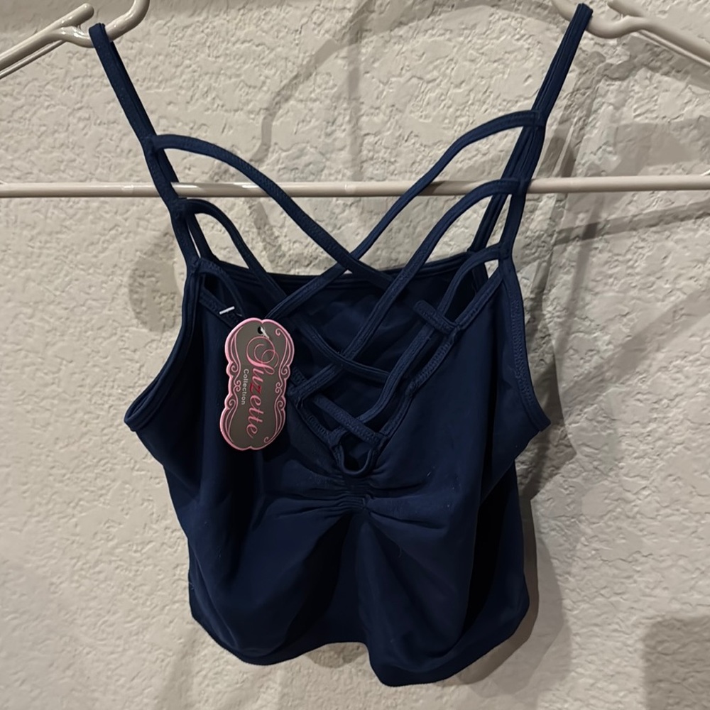 Silhouette Blue Bra with Strappy Design